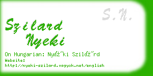 szilard nyeki business card